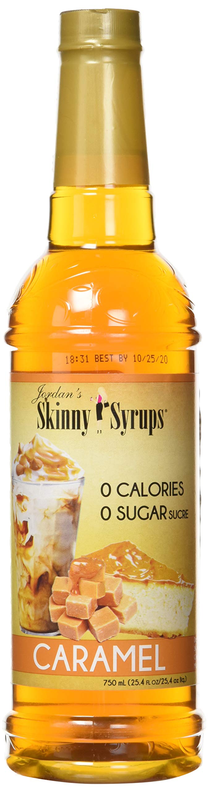 Jordan's Skinny Mixes Sugar-Free Syrups, 750mL - Caramel (BB-MAR-20-26)
