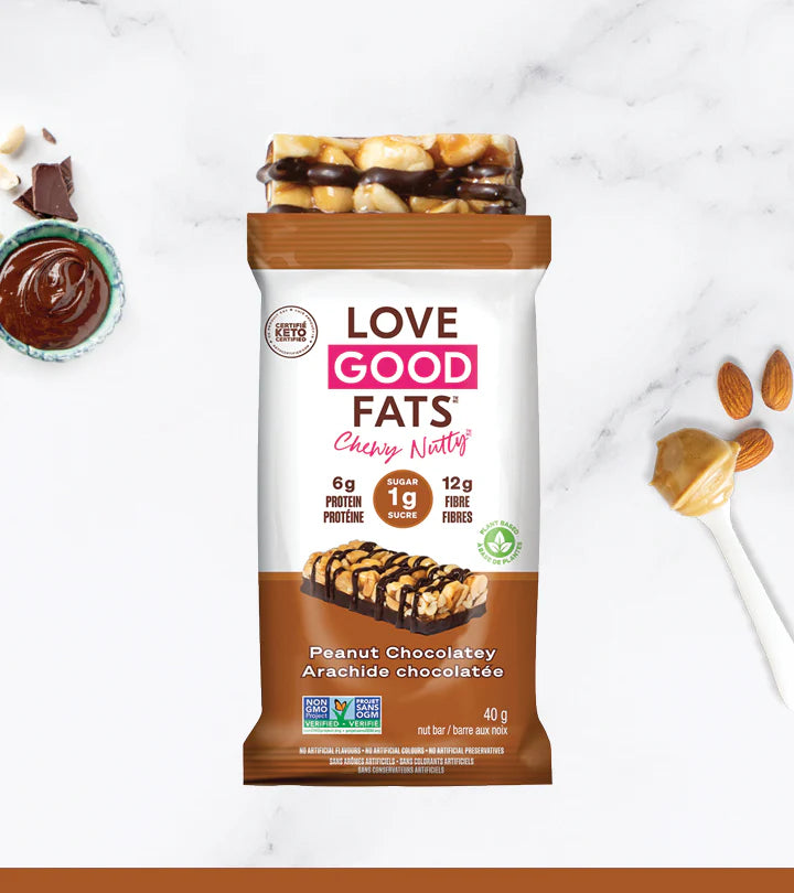 Love Good Fats Chewy Nutty Bars - Peanut chocolatey (BB:MAR-12-26)