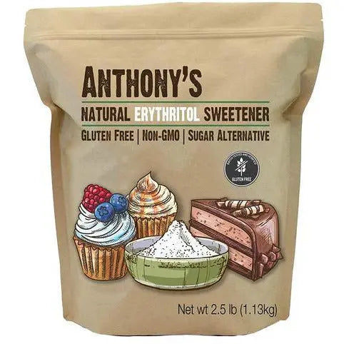 Anthony's Goods Natural Erythritol Sweetener, 1.13kg (BB: 19-JAN-24)