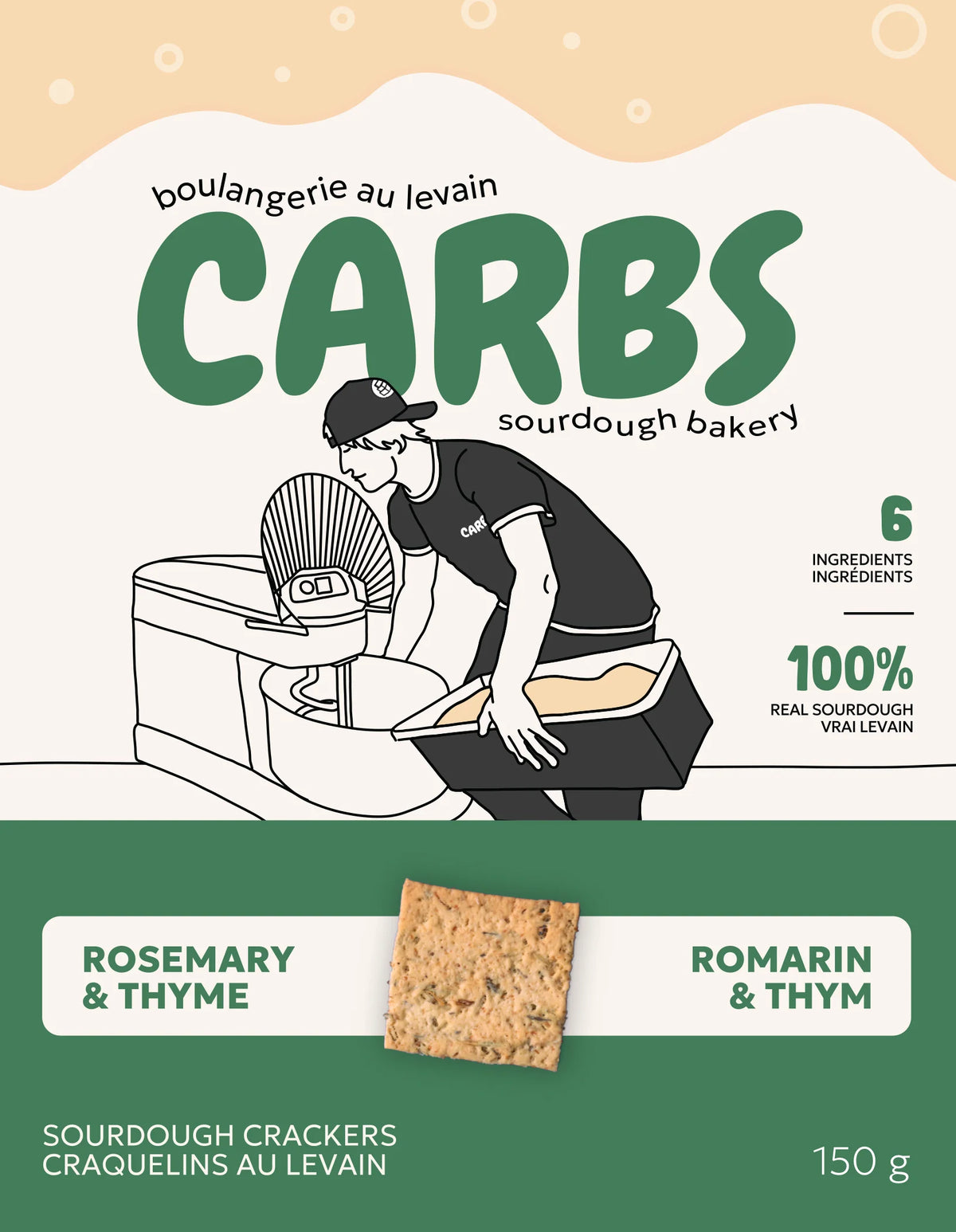 Carbs Bakery Sourdough Crackers