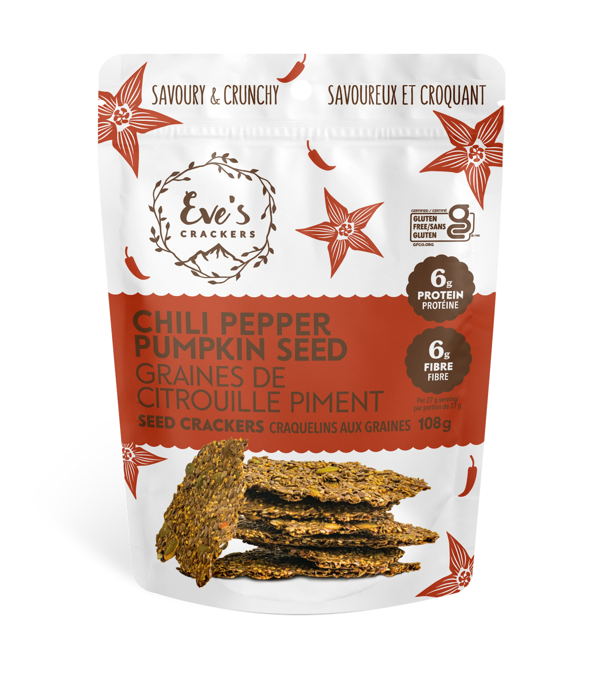 Eve's Crackers - Chili Pepper Pumpkin Seed (BB:APR-11-26)