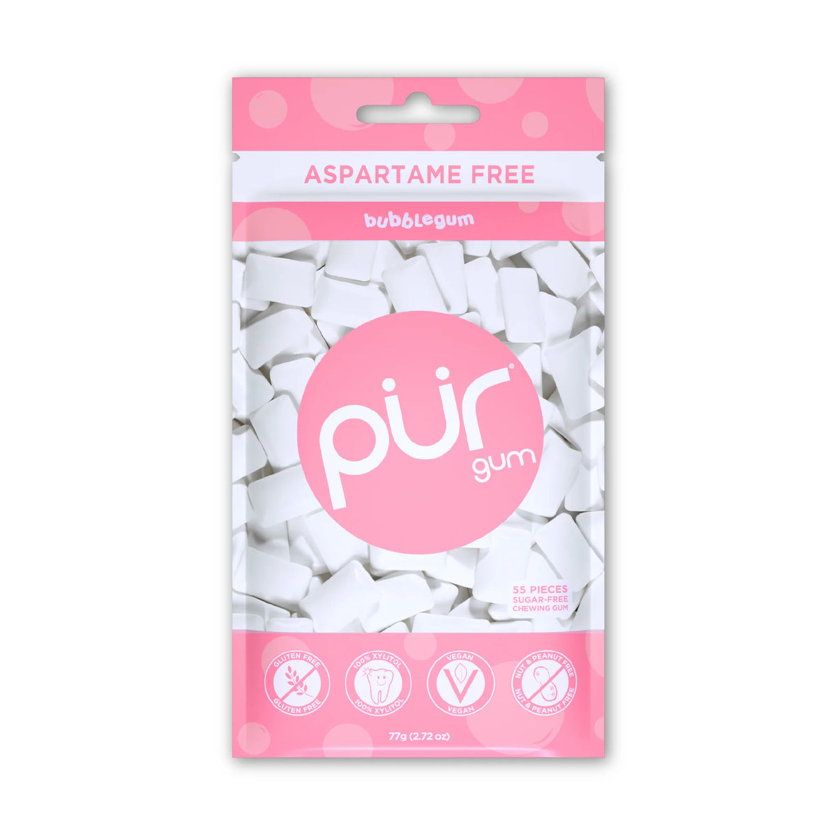 Pur sugar-free Gum, 55 pieces - Bubble Gum (BB: SEP-27-26)