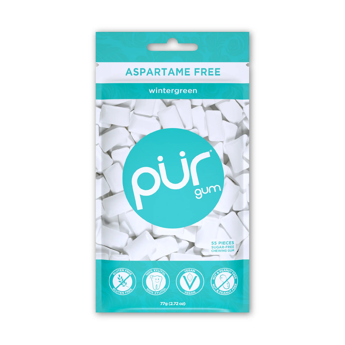 Pur sugar-free Gum, 55 pieces - Winter Green (BB:MAY-24-26)