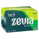 Zevia Sugar Free Soda 6-Pack, 6x355mL - Ginger Ale (BB:MAY-07-26)