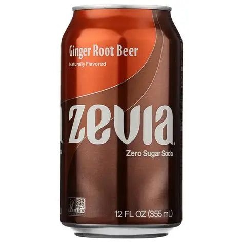 Zevia (single can 355ml) - Ginger Rootbeer(BB:MAY-07-26)