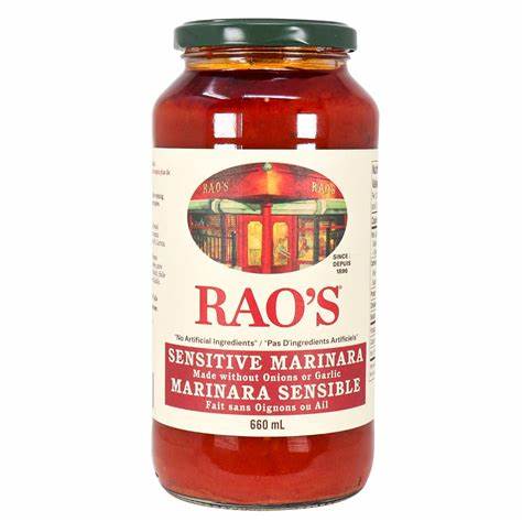 Raos organic pasta sauces - Sensitive Marinara (BB:NOV-30-26)